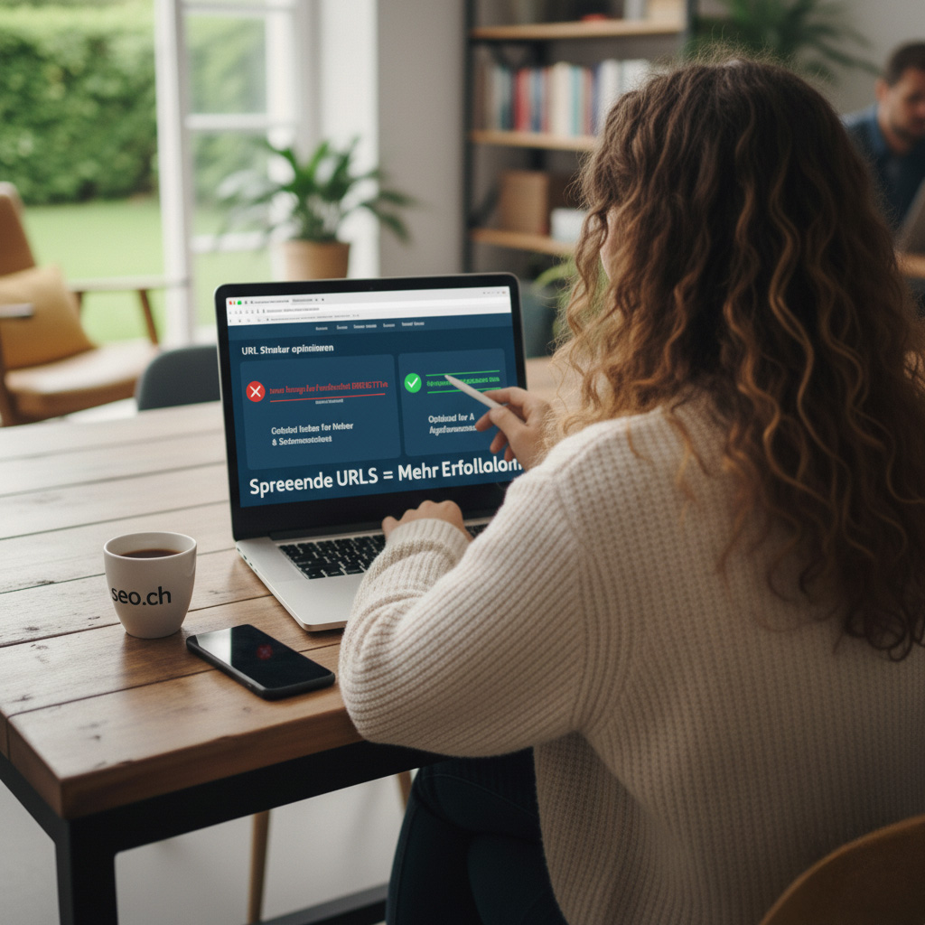 Ein Mitarbeiter, der URLs optimiert